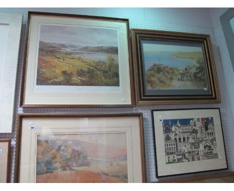Donald M. Shearer 'Ullapool' Limited Edition Colour Print 147/250 and sturgeon print. (3)