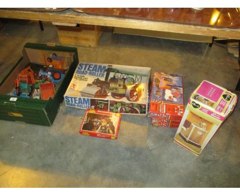 Sindy Shower, Disney Jigsaws, Bandai Steam Road Roller Kit and Other Toys