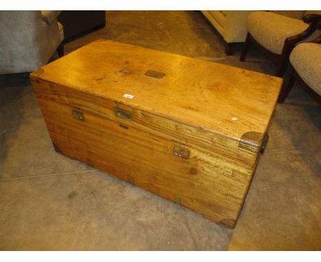 19th Century Camphor Wood Trunk, 102cm w, 51cm d, 49cm h