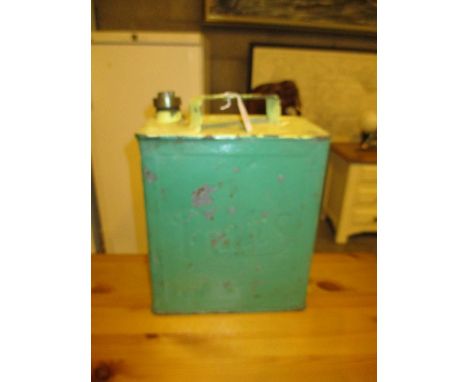 Vintage Pratts Petrol Can with Brass Pratts Cap