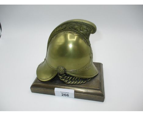 Firemans Helmet Desk Ornament, 13cm high