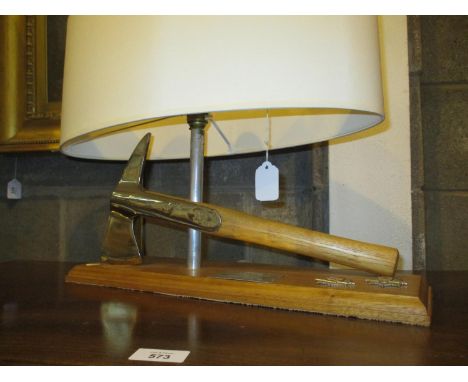 London Fire Brigade Presentation Axe Lamp