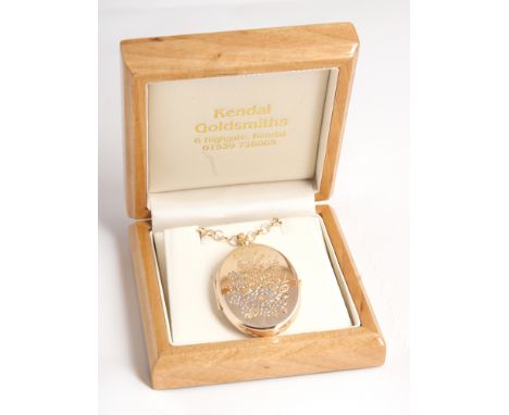 9CT LOCKET & CHAIN 10GRMS
