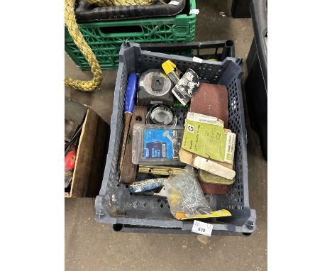 Two boxes of sundry workshop tools