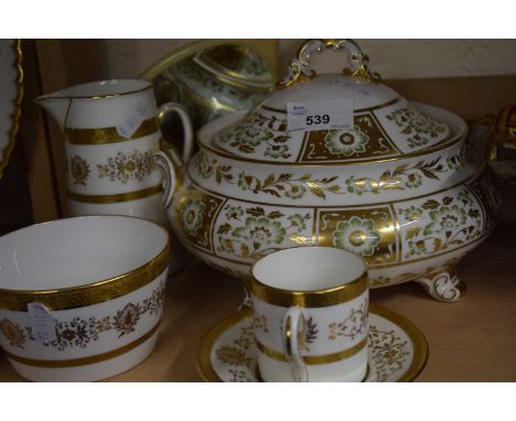 A small quantity of Coalport Lady Anne tea wares together with a hand mirror and a tureen