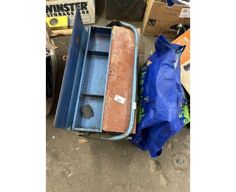 Cantilever tool box and a bag of assorted tools