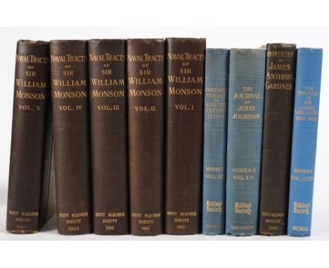 OPPENHEIM, M [edit] The Naval Tracts of Sir William Monson in six books:, 5 vols, org. cloth, 8vo, Navy Record Society, 1902-