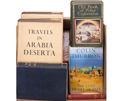 DOUGHTY, Charles M - Travels in Arabia Deserta : 2 vols, org. cloth in d/w, 4to, Jonathan Cape, 1949. With a box of travel bo