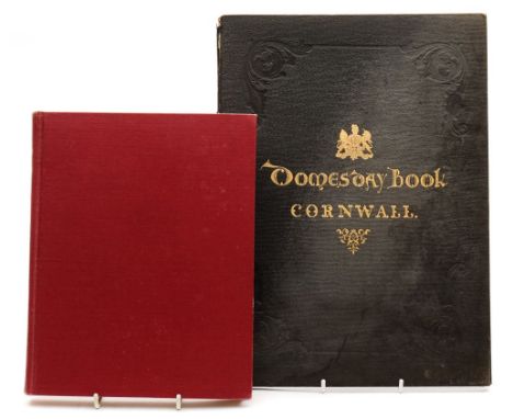 SYMONS, R - A Geographical Dictionary, or Gazetteer of the County of Cornwall : 2 large folding maps, rebound red cloth, 4to,