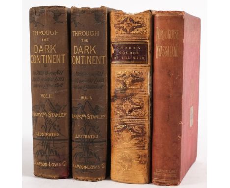 STANLEY, Henry M - Through The Dark Continent : 2 vols, maps, inc. two large folding maps in rear pockets, 2 portrait frontis