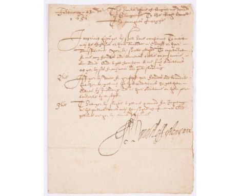 MACDONELL, Aeneas, 9th chieftain of Glengarry ... (chieftain 1645-80):. Plea for terms, after the battle of Worcester ..... O