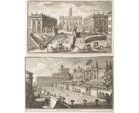 FLORENCE : ' Palazzo Pitti Detto Palazzo Vechio in Firenze,' large lithograph 510 x 415 mm, by Simon Guaglio, 1818. With - ' 
