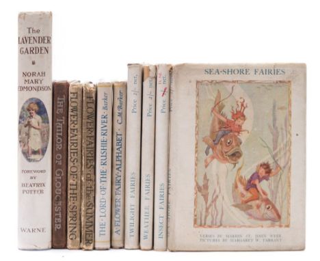POTTER, Beatrix - The Tailor of Gloucester : org. maroon boards, triangular pictorial onlay on the upper cover, white  letter