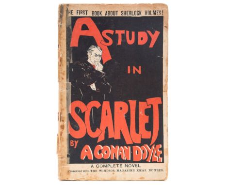 DOYLE, Sir Arthur Conan - A Study in Scarlet : illustrated, org. pictorial wrappers, worn, 4to, Complete Novel Presented with