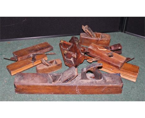 Collection of vintage wooden Hand and Plough Planes, (Qty)