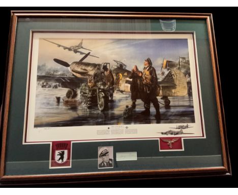 WW2 Print titled Prey For Mercy - Framed collectors piece by John D. Shaw Special Edition 10/40, signed by the artist John D 