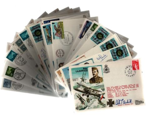 RAF Museum Collection of 22 Signed FDCs signatures include Winston S Churchill (Grandson), J D Lomas, K L Handscomb, D Ward, 