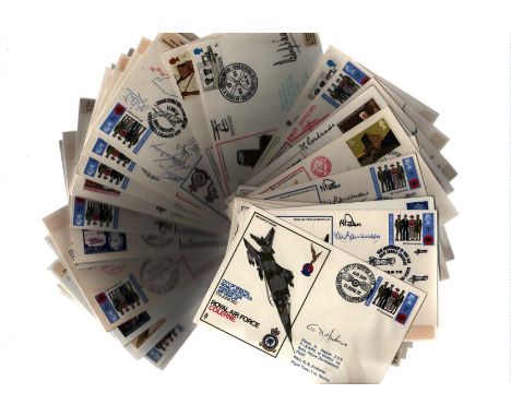 Royal Air Force Airfields Signed Collection of 36 FDCs signatures include G D Andrews, K J White, G Taylor, G M Hermitage, J 