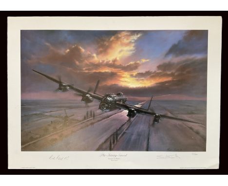 WWII Double Signed Simon Smith Colour Print Titled The Shining Sword 53 of 850 Signed by The Artist, William (Bill) Reid, VC,