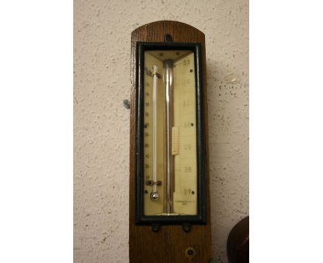 J. Davis and Sons of Derby, oak cased stick barometer