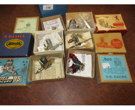 Group of six various boxed model aircraft engines