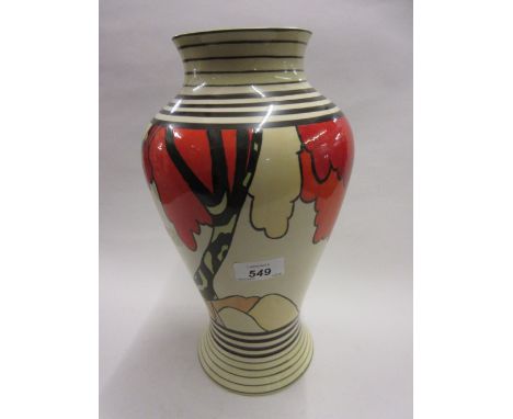 Large Clarice Cliff Royal Staffordshire pottery vase in original box