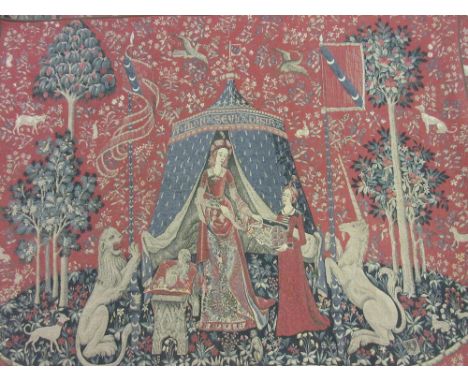 Similar smaller 20th Century Belgian machine woven tapestry after the French antique