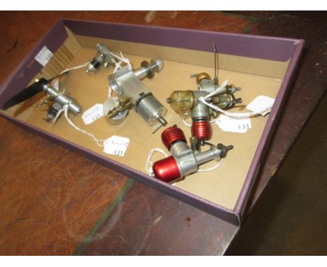 Group of six various unboxed model aircraft engines