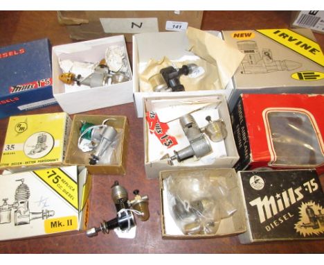Group of six various boxed model aircraft engines