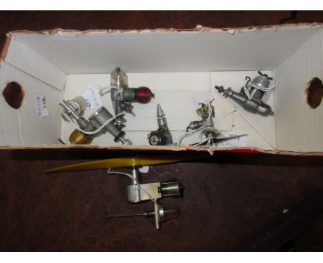 Group of six various unboxed model aircraft engines