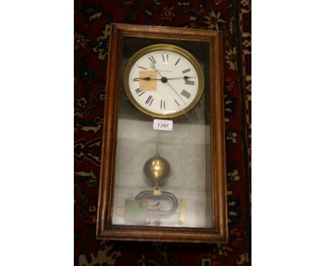Early 20th Century oak cased electric Bulle clock