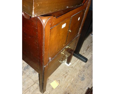 George III mahogany tray top commode