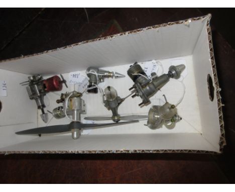 Group of six various unboxed model aircraft engines