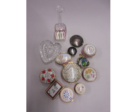 Collection of various modern enamel trinket boxes etc.