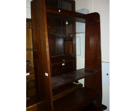 20th Century four shelf open bookcase with adjustable shelves