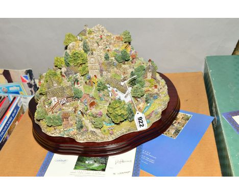 A LARGE BOXED LILLIPUT LANE LIMITED EDITION SCULPTURE, 'Coniston Crag' L2169, No1244/3000, with certificate, leaflet, plinth 