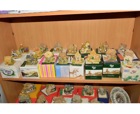 EIGHTEEN BOXED LILLIPUT LANE SCULPTURES FROM SYMBOL OF MEMBERSHIP, to include 'Petticoat Cottage' 94/95, 'Wash Day' 96/97, 'K