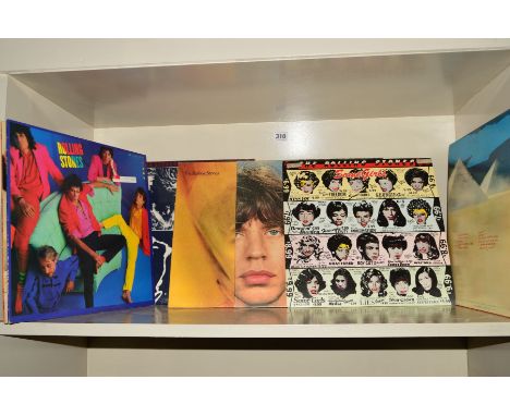 EIGHT LP'S BY THE ROLLING STONES, including Some Girls, Made in the Shade, Love you Live, Black and Blue, Goats Head Soup, Em