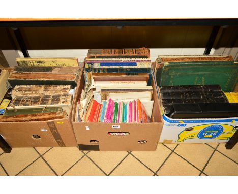 THREE BOXES CONTAINING ASSORTED ORDNANCE SURVEY MAPS, ATLASES, etc, including 'Who's Who in Art' etc