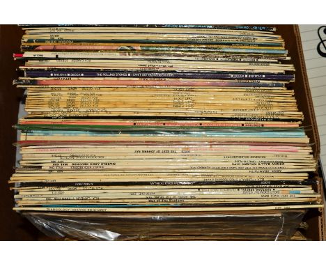 A TRAY CONTAINING OVER NINTY LP'S AND 78'S, from artists such as Little Richard, Chet Atkins, Django Rheinhardt, Buddy Holly,