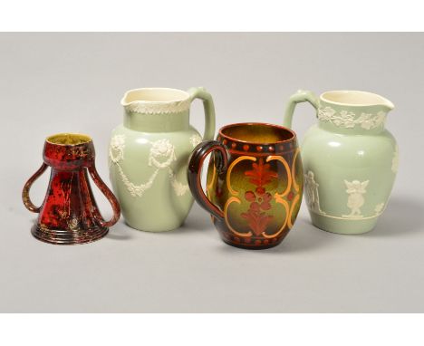 WARDLE POTTERY to include an Art Nouveau style ovoid mug possibly by Frederick Hurten Rhead, impressed  1977 to base, an Art 