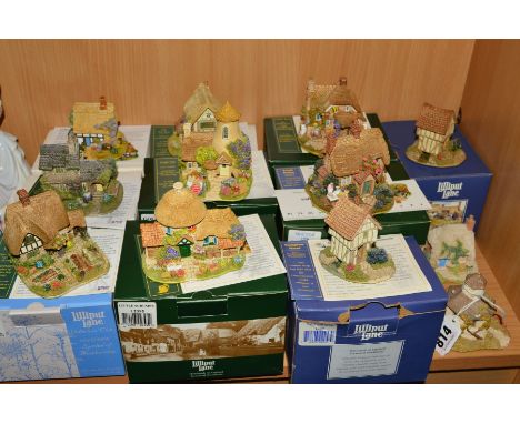 TWELVE LILLIPUT LANE SCULPTURES FROM SYMBOL OF MEMBERSHIP 'The Dovecot' 1989/90 (no box or deeds), 'Petticoat Cottage' 1994 (