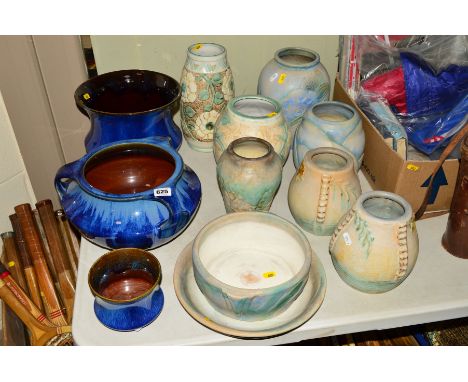 A GROUP OF DENBY to include, three pieces Danesby Ware electric blue pattern comprising of a Stancliffe shape tyg of compress