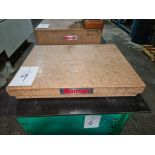 Starrett 12" x 18" x 4" Thick Pink Granite Surface Plate with (2) 1" Ledges