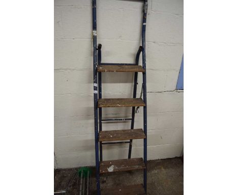 Metal and wood step ladder