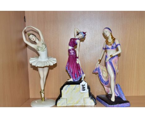 TWO LIMITED EDITION FIGURES BY KEVIN FRANCIS AND PEGGY DAVIS AND A CAPODIMONTE RESIN BALLERINA, the Kevin Francis figure 'Moo