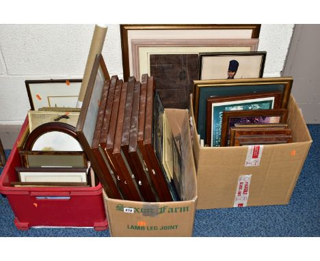 THREE BOXES AND LOOSE PICTURES ETC, to include three vintage razor blade counter top display signs - Gilette and Wilkinson Sw