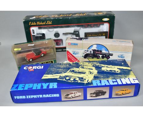 FOUR BOXED CORGI VEHICLES/ SETS, comprising limited edition D36/I Zephyr Racing, no.1863/5000, with certificate, limited edit