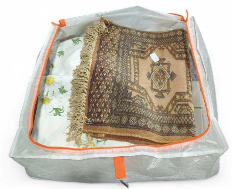 A set of Christian Dior Daisy pattern bed linen together with a small rug