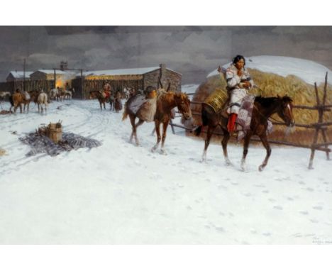 Tom LOVELL (1909-1997) Dry Goods And Molasses Lithograph Limited Edition, copyright 1989 Signed and numbered 167/1000 lower r